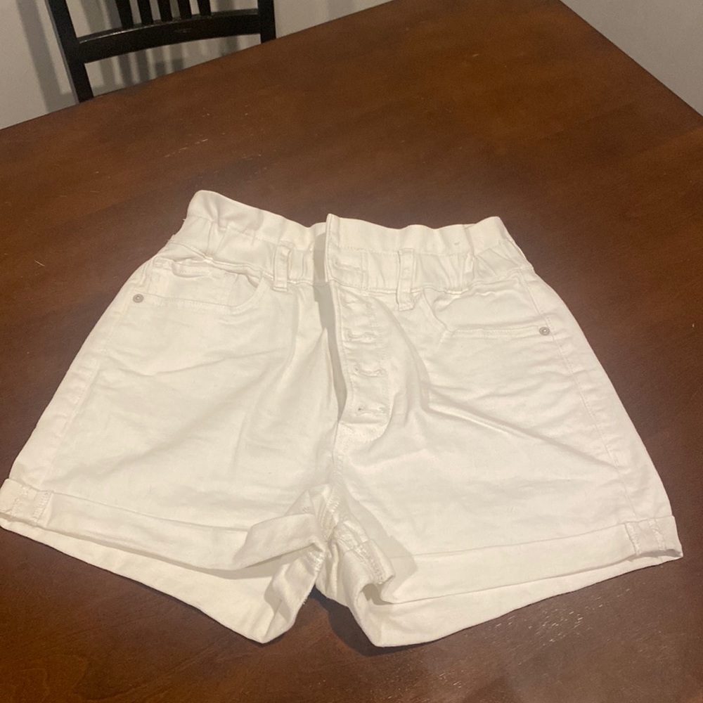 Express White High Waisted Shorts